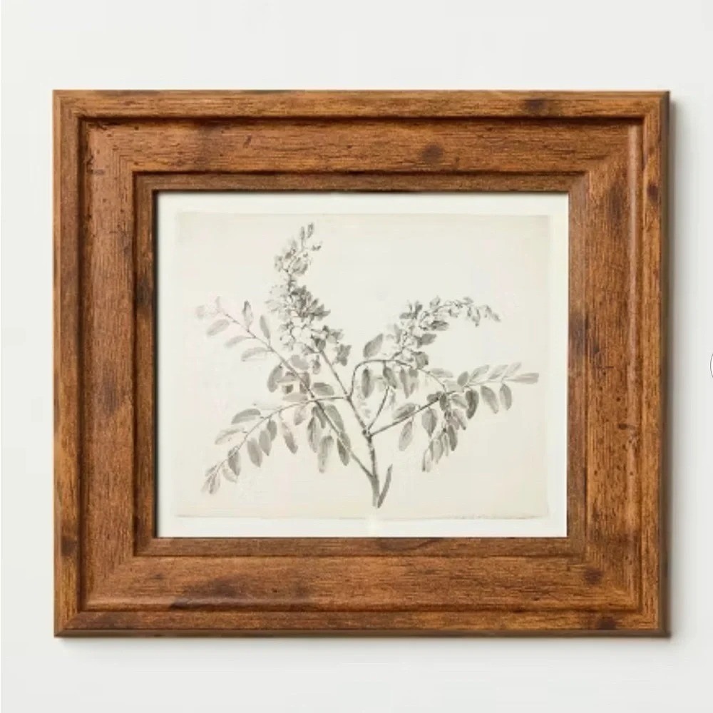 8x9 Framed Wall Art Sketched Branches - Hearth & Hand Magnolia, Target